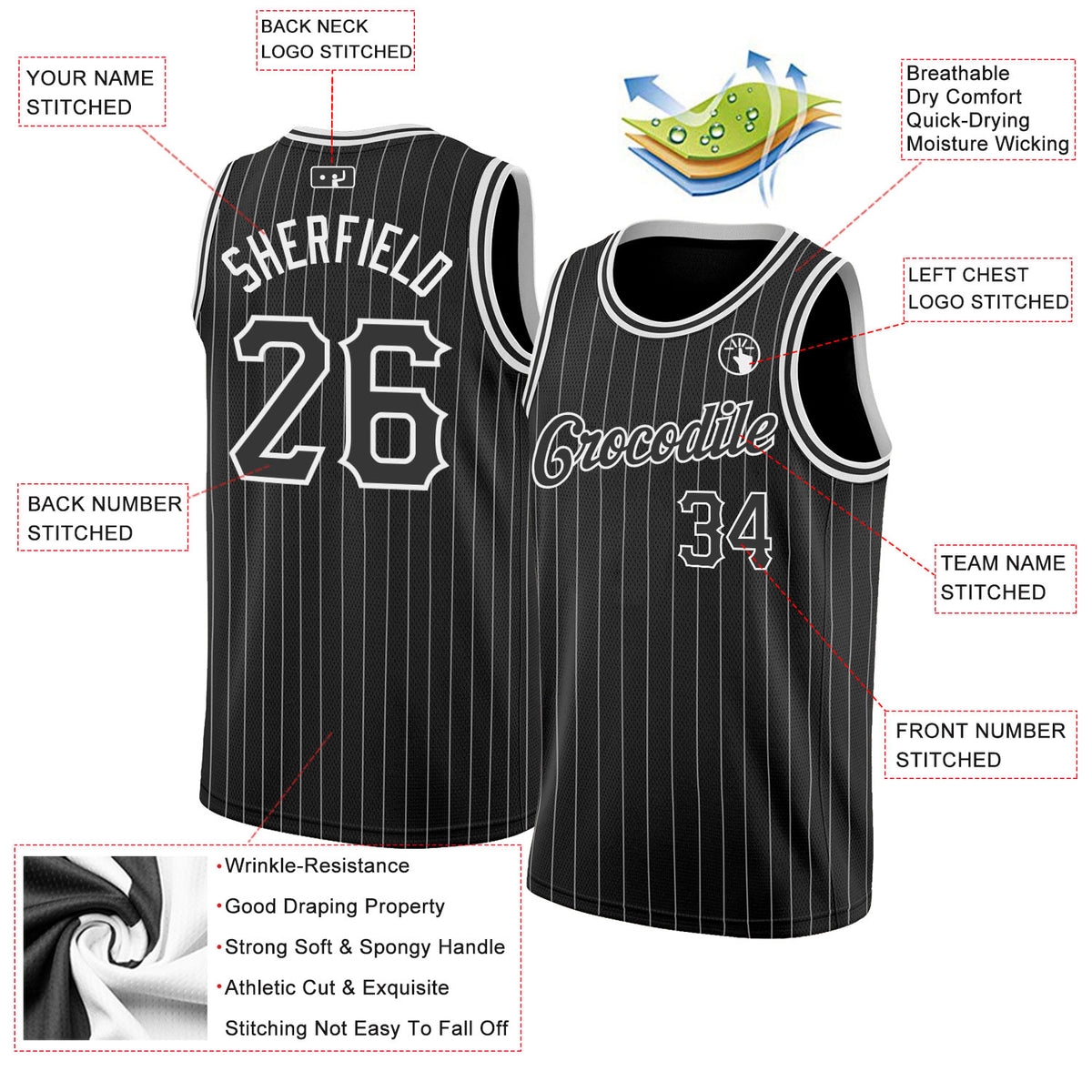 Custom White Diagonal Pinstripe Pattern Color Block Sports Uniform Basketball Jersey main image 0