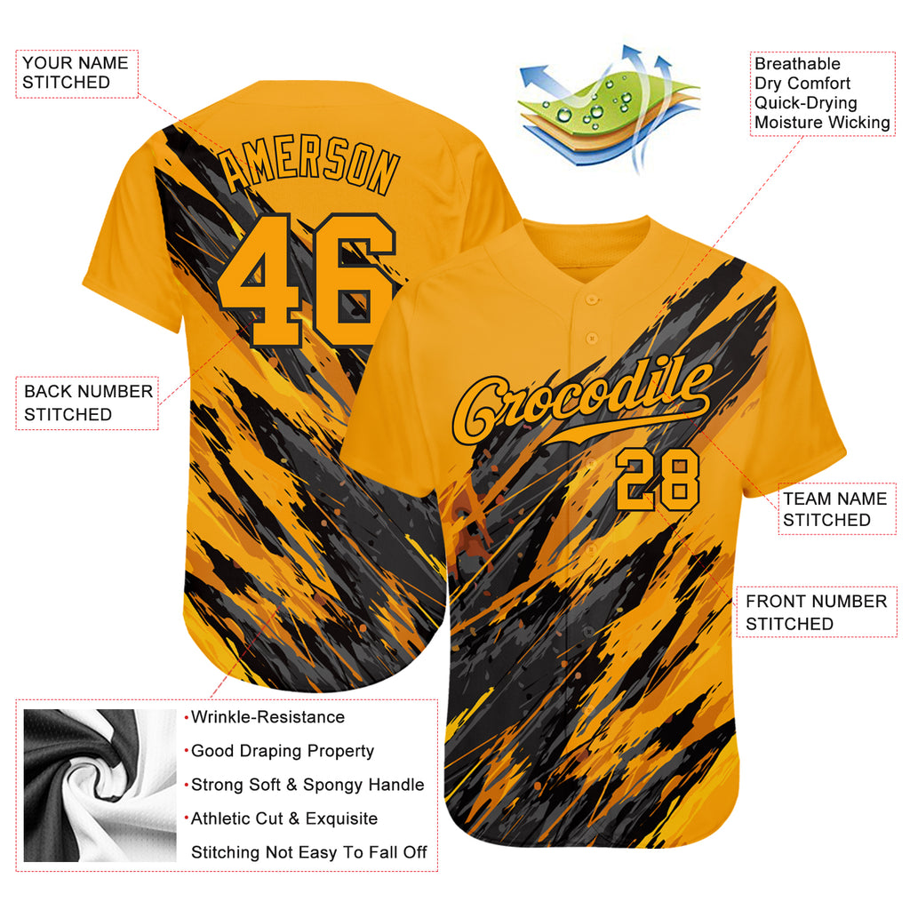 Custom 3D pattern design authentic sport baseball jersey with free shipping4