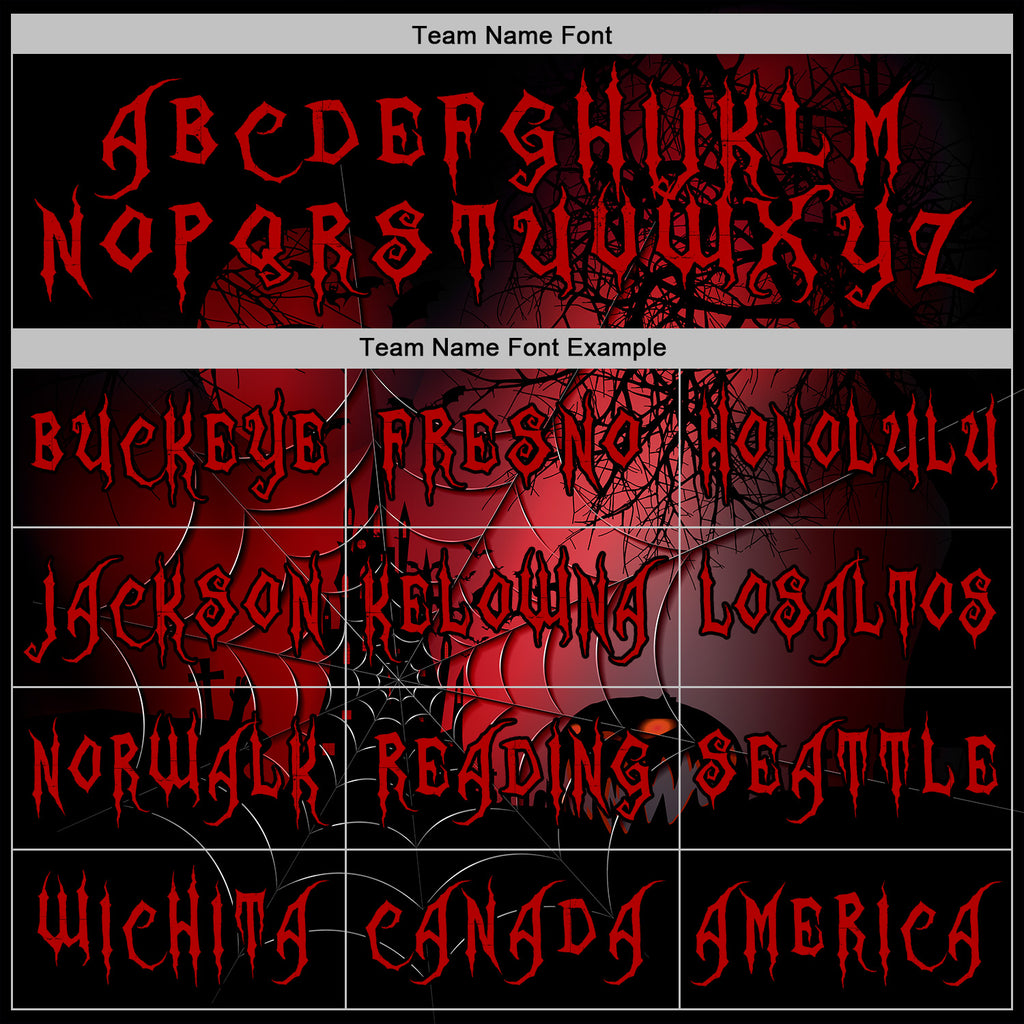Custom Black Red 3D Halloween Spider Net Spooky Party Costume Ideas Sports Pullover Sweatshirt Hoodie