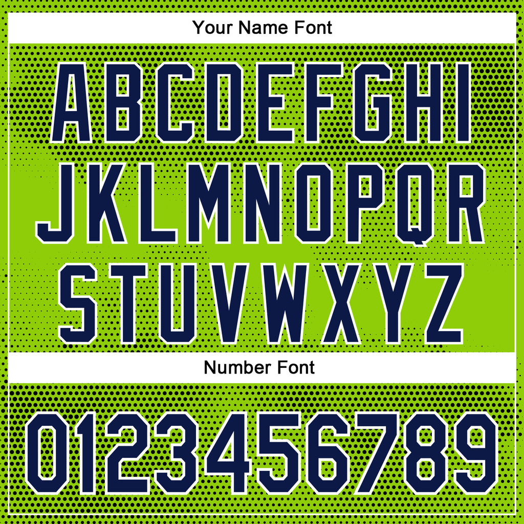 Custom Stitched Neon Green Navy-White 3D Pattern Design Sportswear Pullover Sweatshirt Hoodie