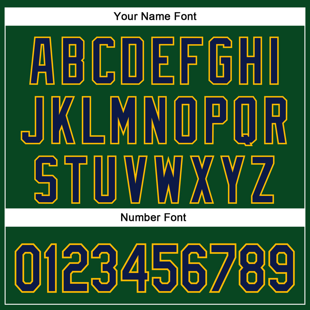 Custom Stitched Green Navy-Gold 3D Pattern Design Sportswear Pullover Sweatshirt Hoodie