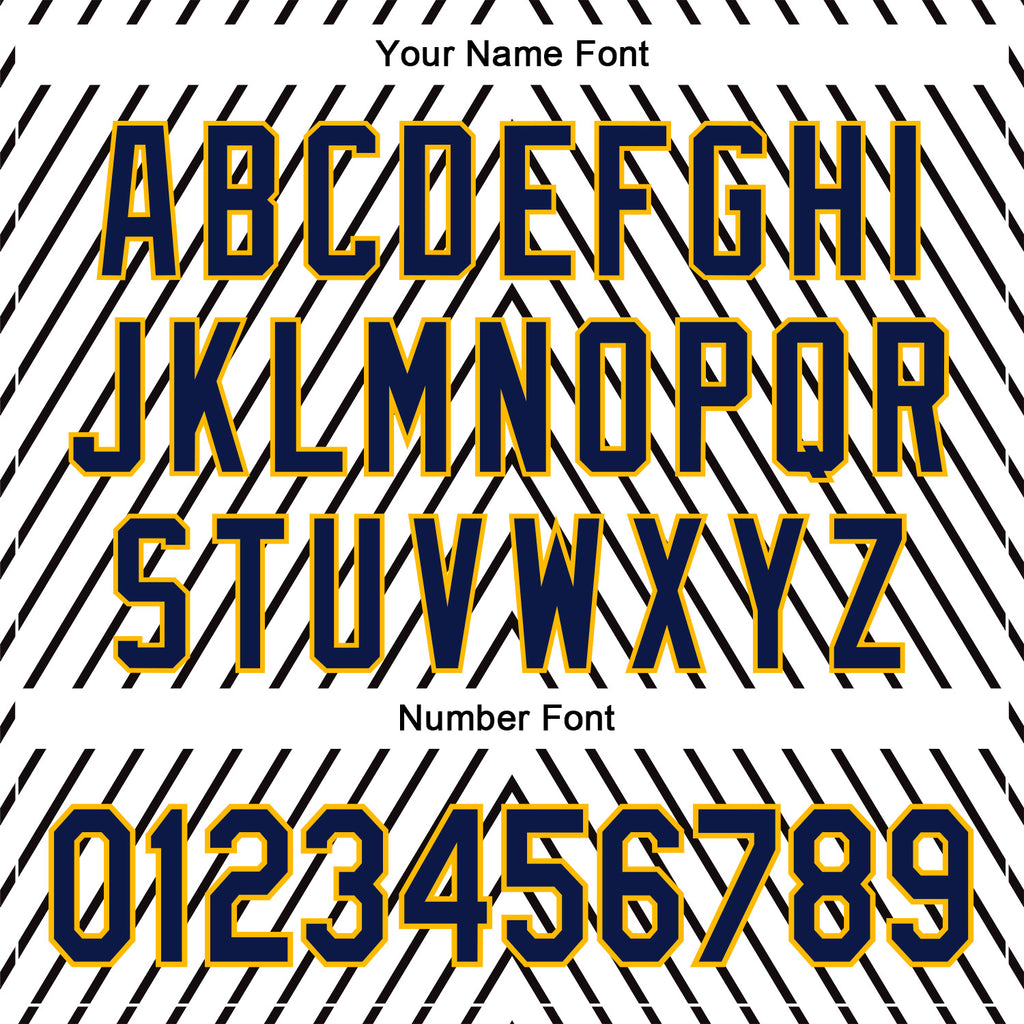 Custom Stitched White Navy Black-Gold 3D Pattern Design Sportswear Pullover Sweatshirt Hoodie