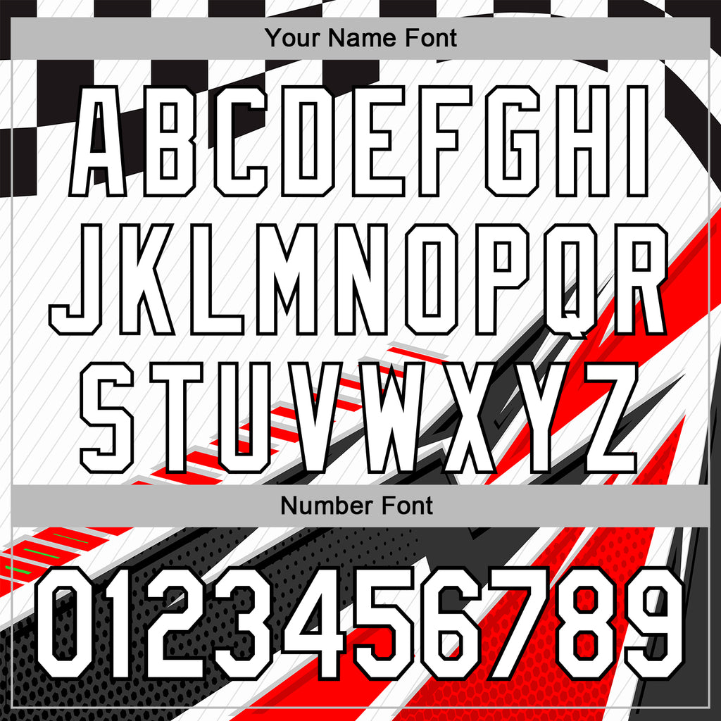 Custom White Black-Red 3D Pattern Design Formula Auto Car Racing Motorsport Sports Pullover Sweatshirt Hoodie