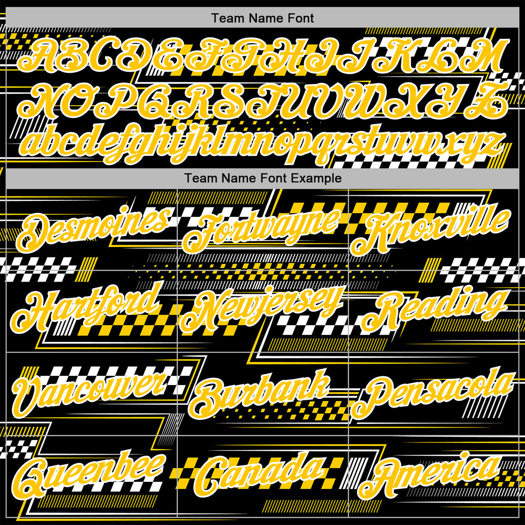 Custom Black Yellow-White 3D Pattern Design Formula Auto Car Racing Motorsport Sports Pullover Sweatshirt Hoodie