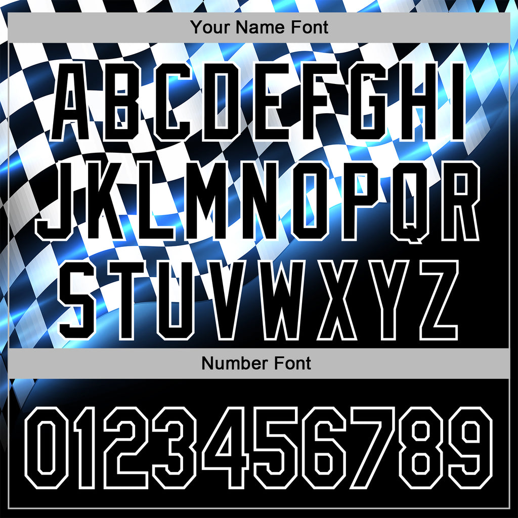 Custom Black Blue-White 3D Pattern Design Formula Auto Car Racing Motorsport Sports Pullover Sweatshirt Hoodie