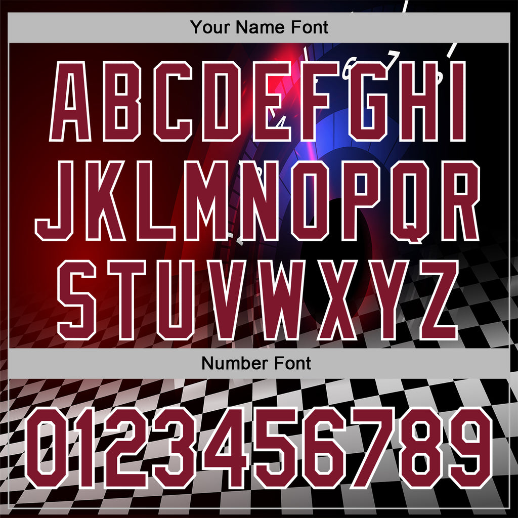 Custom Black Crimson-White 3D Pattern Design Formula Auto Car Racing Motorsport Sports Pullover Sweatshirt Hoodie