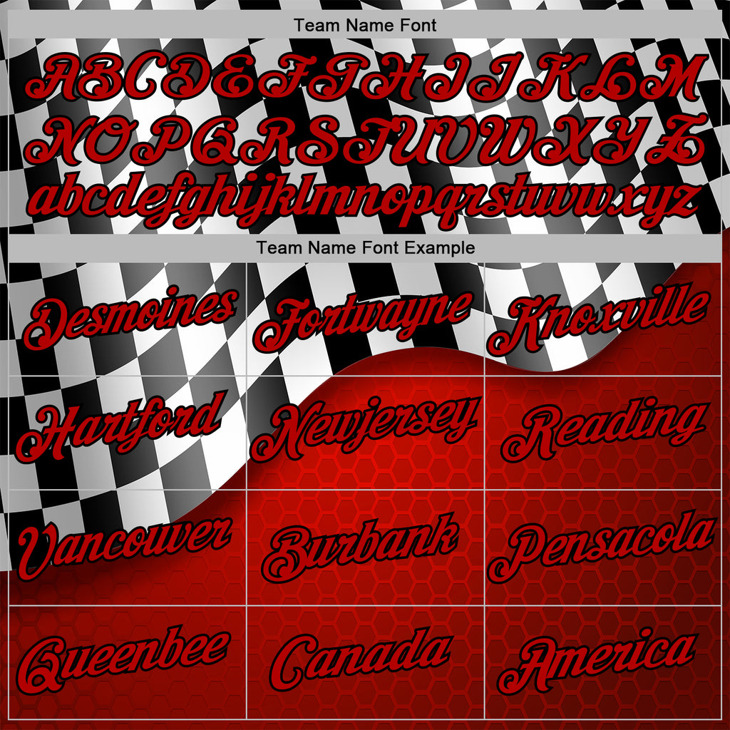 Custom Red Black-White 3D Pattern Design Formula Auto Car Racing Motorsport Sports Pullover Sweatshirt Hoodie