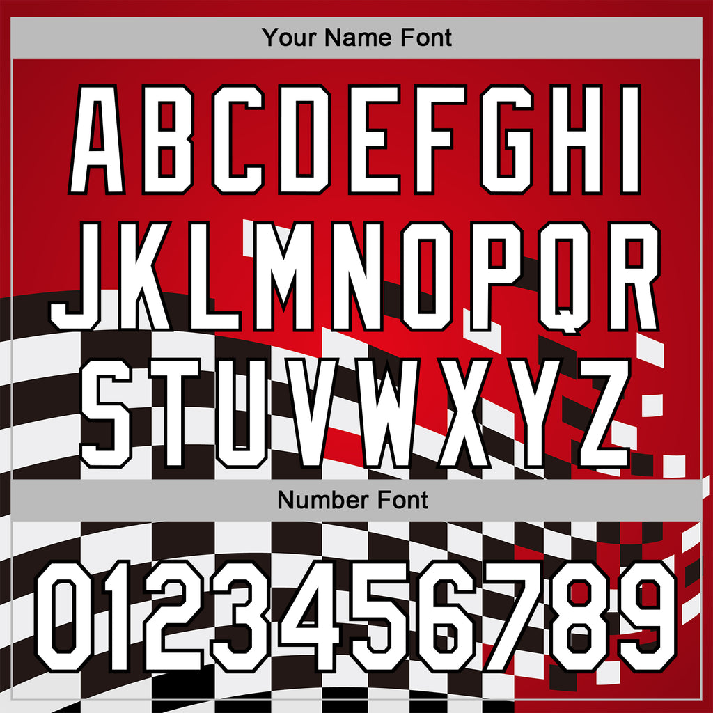 Custom Red White-Black 3D Pattern Design Formula Auto Car Racing Motorsport Sports Pullover Sweatshirt Hoodie