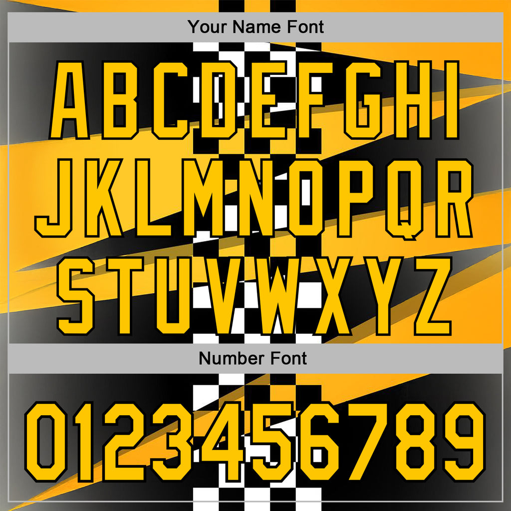 Custom Black Yellow 3D Pattern Design Formula Auto Car Racing Motorsport Sports Pullover Sweatshirt Hoodie