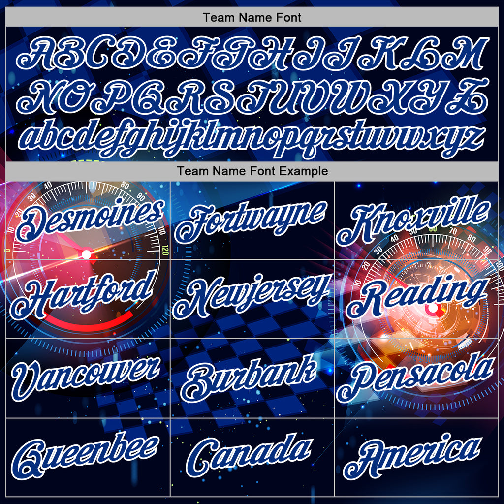 Custom Black Royal-White 3D Pattern Design Formula Auto Car Racing Motorsport Sports Pullover Sweatshirt Hoodie