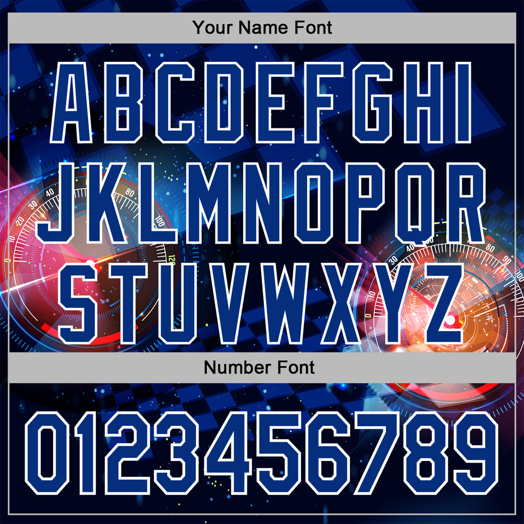 Custom Black Royal-White 3D Pattern Design Formula Auto Car Racing Motorsport Sports Pullover Sweatshirt Hoodie