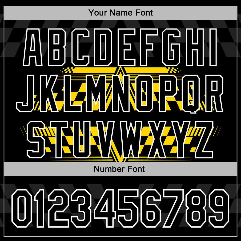 Custom Black Yellow-White 3D Pattern Design Formula Auto Car Racing Motorsport Sports Pullover Sweatshirt Hoodie