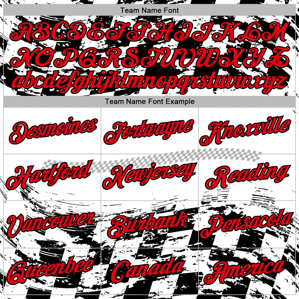 Custom White Fire Red-Black 3D Pattern Design Formula Auto Car Racing Motorsport Sports Pullover Sweatshirt Hoodie