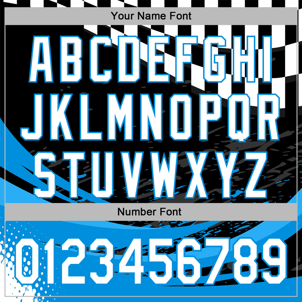 Custom Black White-Blue 3D Pattern Design Formula Auto Car Racing Motorsport Sports Pullover Sweatshirt Hoodie