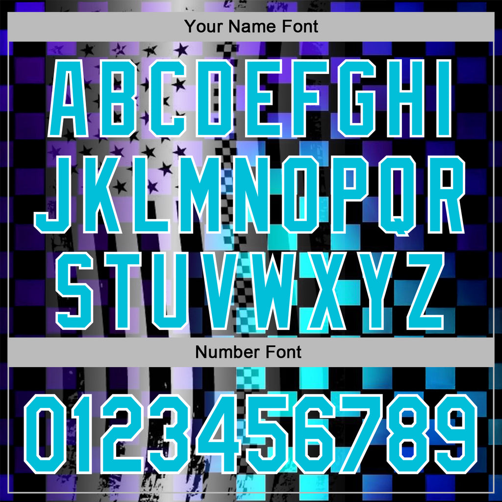 Custom Black Lakes Blue Purple-White 3D Pattern Design Formula Auto Car Racing Motorsport Sports Pullover Sweatshirt Hoodie