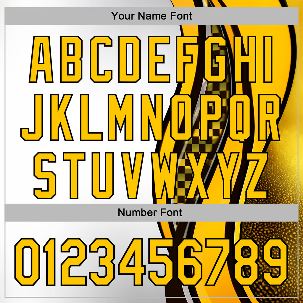 Custom White Yellow-Black 3D Pattern Design Formula Auto Car Racing Motorsport Sports Pullover Sweatshirt Hoodie