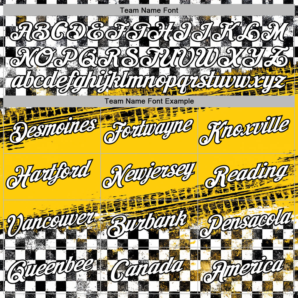 Custom Black White-Yellow 3D Pattern Design Formula Auto Car Racing Motorsport Sports Pullover Sweatshirt Hoodie