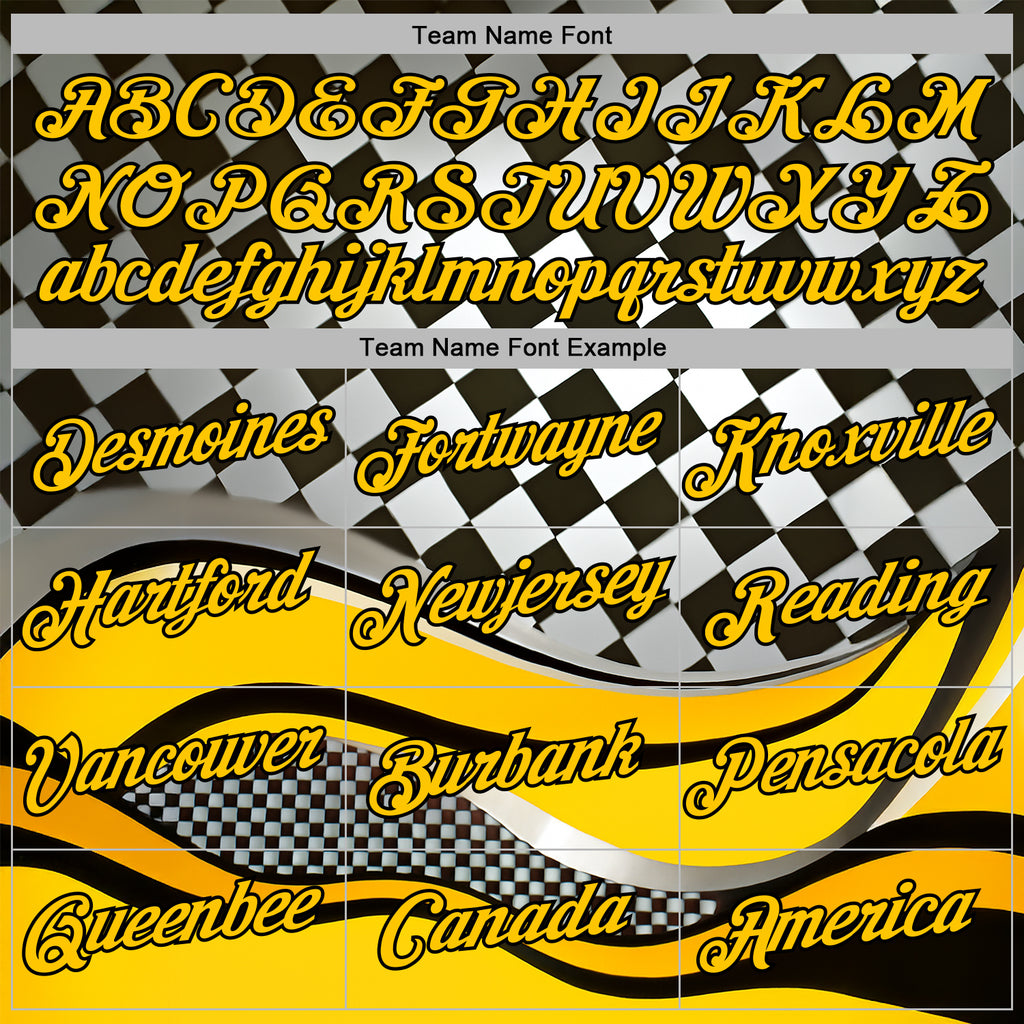 Custom Black Yellow-White 3D Pattern Design Formula Auto Car Racing Motorsport Sports Pullover Sweatshirt Hoodie