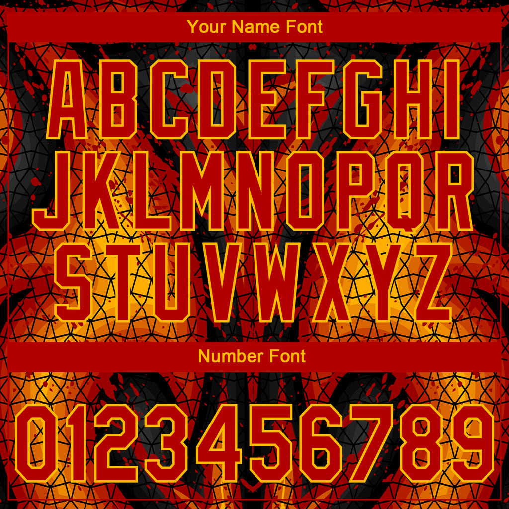 Custom Stitched Black Red-Yellow 3D Pattern Design Flame Sports Pullover Sweatshirt Hoodie