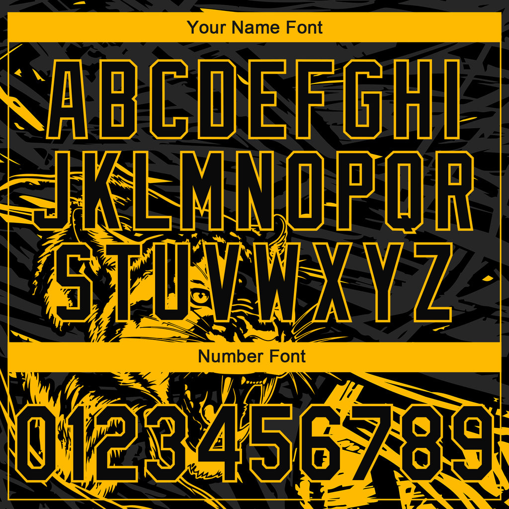 Custom Stitched Black Gold-Gray 3D Pattern Design Animal Tiger Sports Pullover Sweatshirt Hoodie