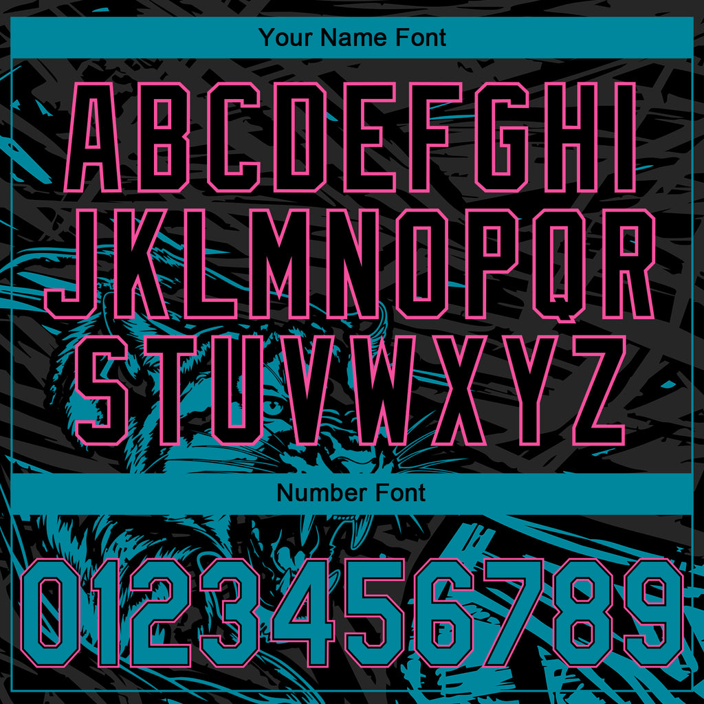 Custom Stitched Black Teal-Pink 3D Pattern Design Animal Tiger Sports Pullover Sweatshirt Hoodie