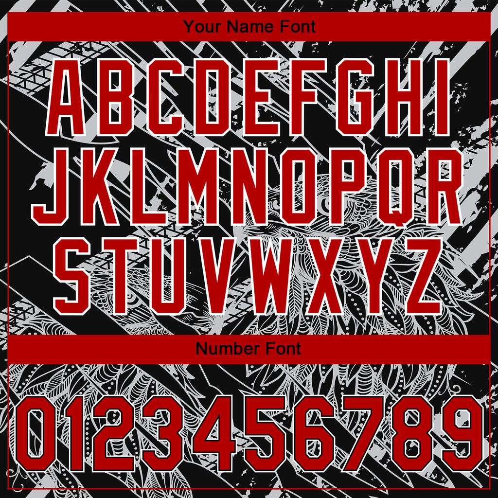 Custom Stitched Black Red Gray-White 3D Pattern Design Animal Eagle Sports Pullover Sweatshirt Hoodie