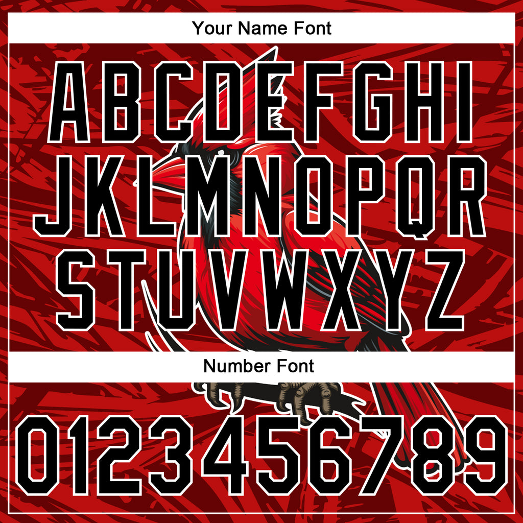 Custom Stitched Red Black Gray-White 3D Pattern Design Animal Cardinal Bird Sports Pullover Sweatshirt Hoodie