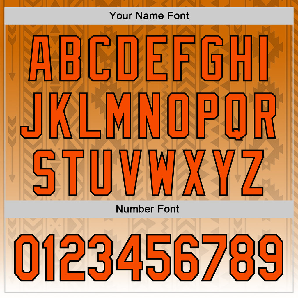 Custom Orange White-Black 3D Pattern Design Ethnic Tribal Sportswear Pullover Sweatshirt Hoodie