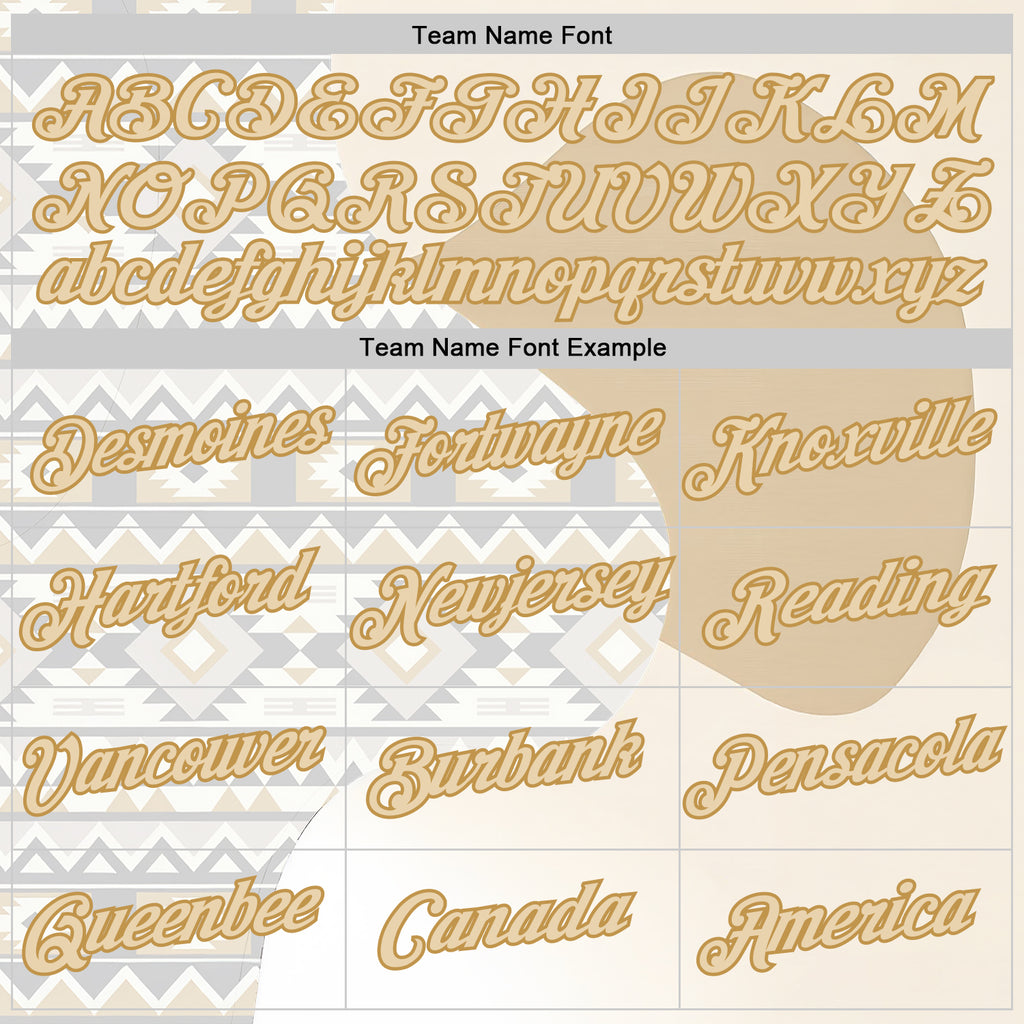 Custom Cream City Cream White-Old Gold 3D Pattern Design Ethnic Tribal Sportswear Pullover Sweatshirt Hoodie