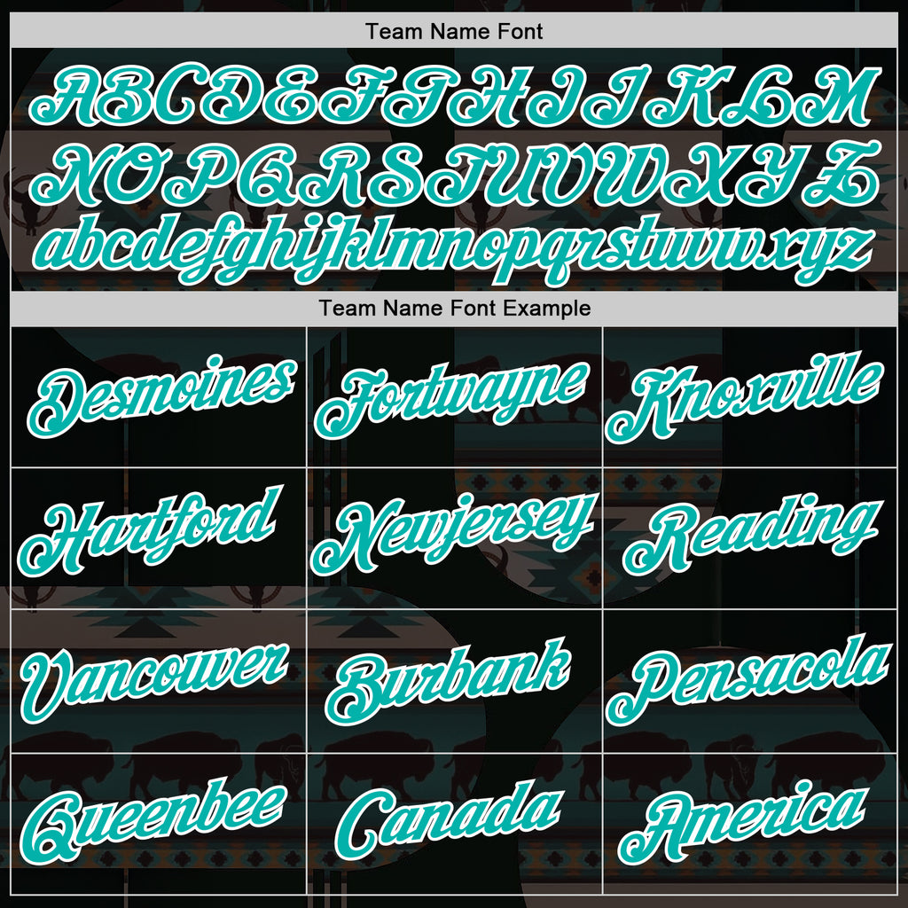 Custom Black Aqua-White 3D Pattern Design Ethnic Tribal Sportswear Pullover Sweatshirt Hoodie