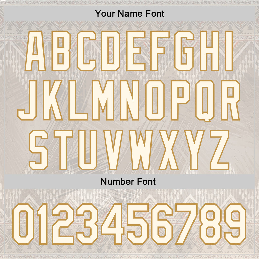 Custom Cream Old Gold 3D Pattern Design Ethnic Tribal Sportswear Pullover Sweatshirt Hoodie