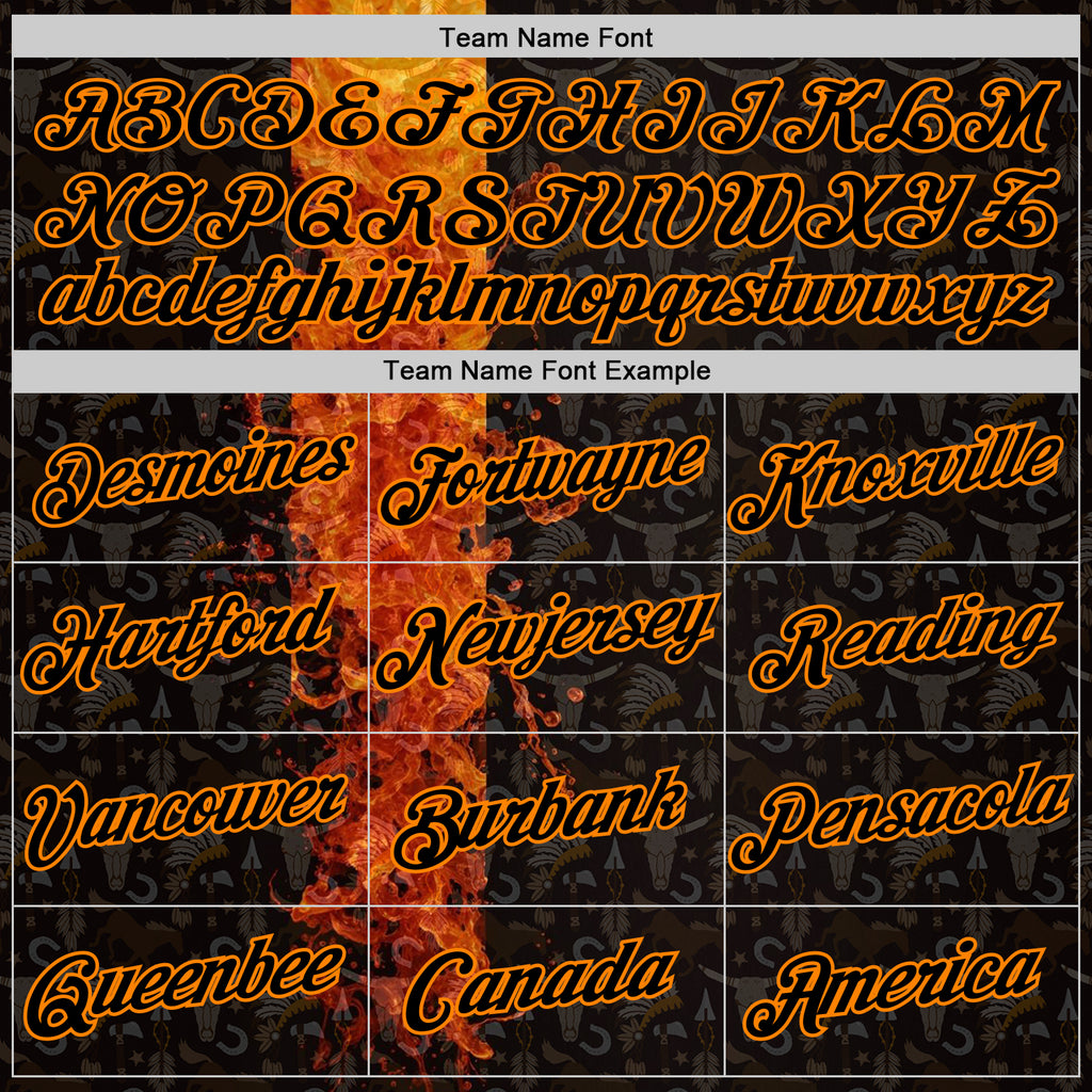 Custom Black Bay Orange 3D Pattern Design Ethnic Tribal Sportswear Pullover Sweatshirt Hoodie