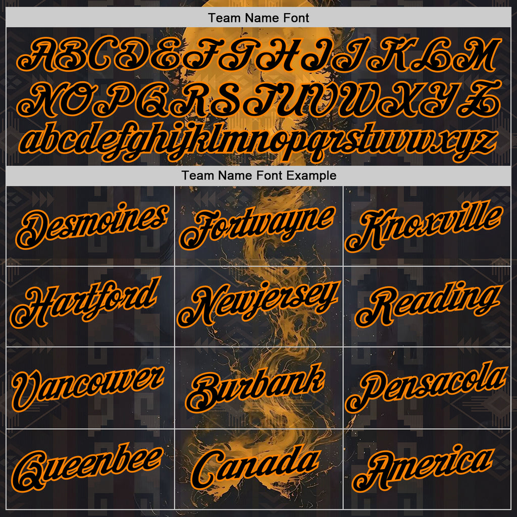 Custom Black Bay Orange 3D Pattern Design Ethnic Tribal Sportswear Pullover Sweatshirt Hoodie