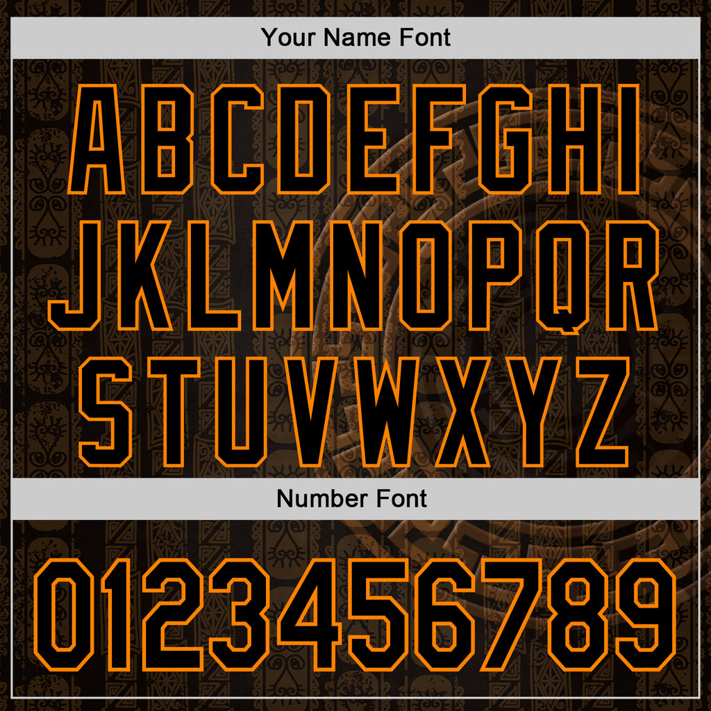 Custom Black Bay Orange 3D Pattern Design Ethnic Tribal Sportswear Pullover Sweatshirt Hoodie