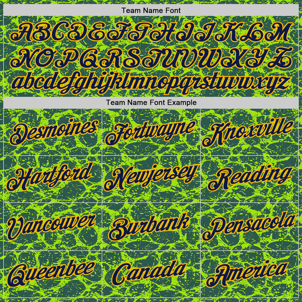 Custom Stitched Neon Green Navy-Gold 3D Pattern Design Crocodile Skin Print Sportswear Pullover Sweatshirt Hoodie