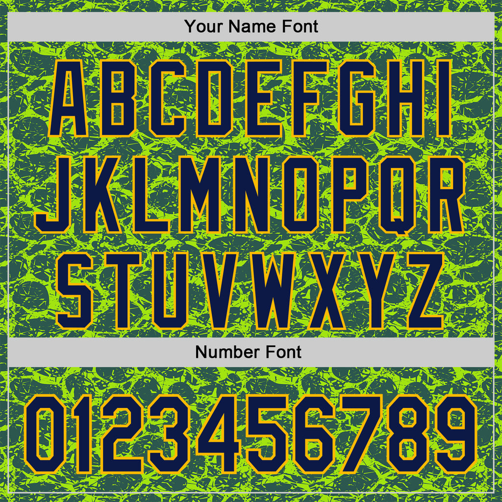 Custom Stitched Neon Green Navy-Gold 3D Pattern Design Crocodile Skin Print Sportswear Pullover Sweatshirt Hoodie