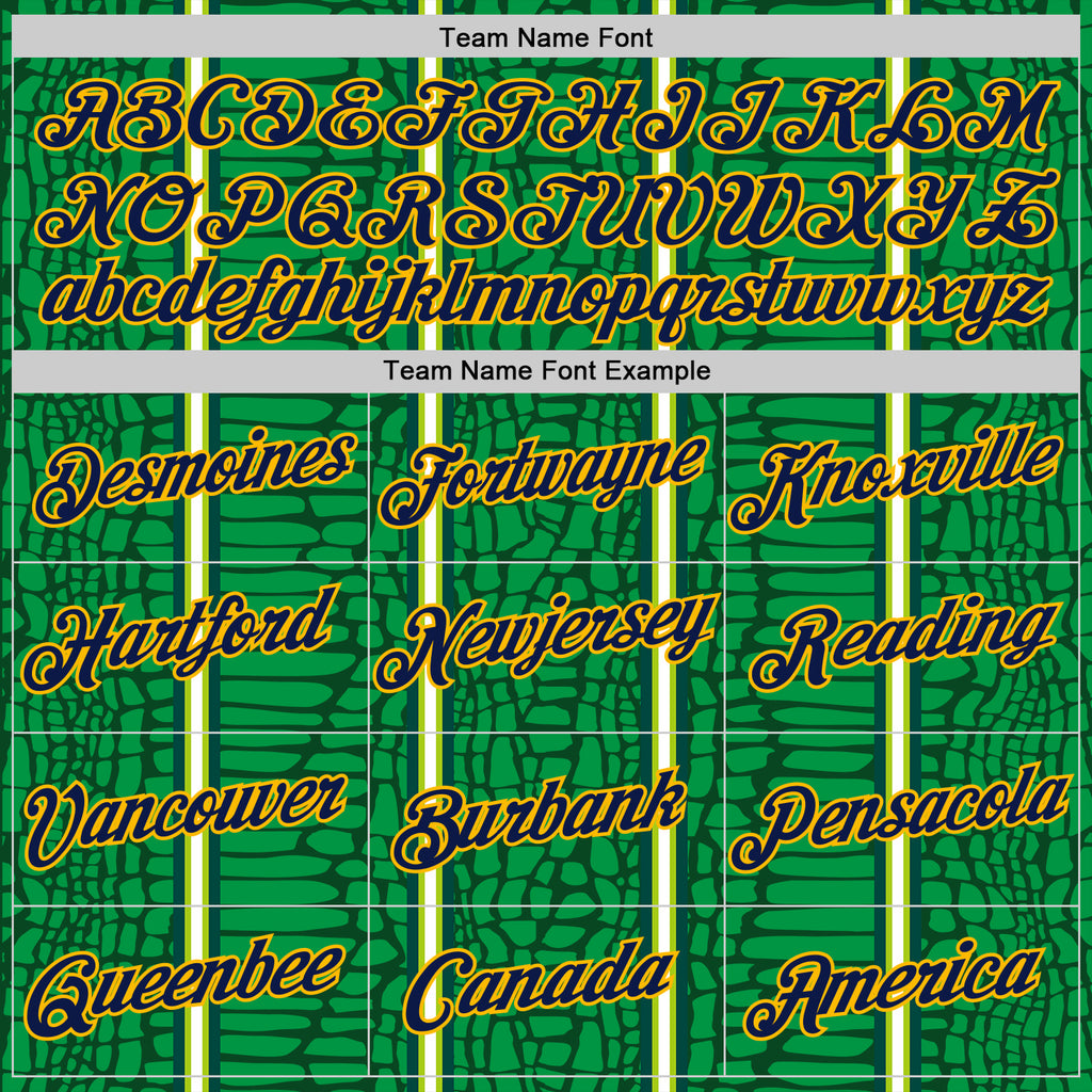 Custom Stitched Green Navy-Gold 3D Pattern Design Crocodile Skin Print Sportswear Pullover Sweatshirt Hoodie