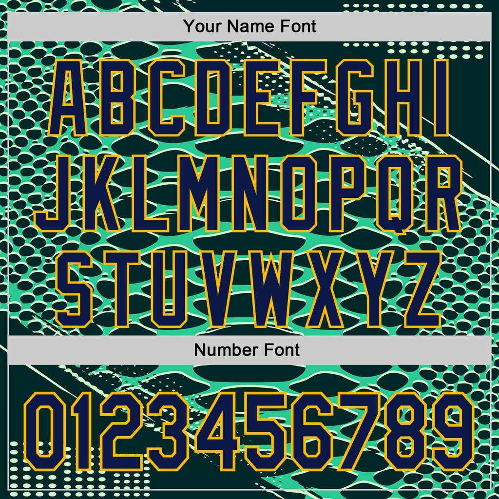 Custom Stitched Green Navy-Gold 3D Pattern Design Crocodile Skin Print Sportswear Pullover Sweatshirt Hoodie