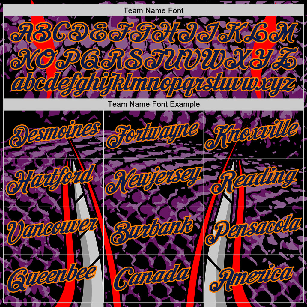 Custom Stitched Purple Navy Black Red Bay Orange-White 3D Pattern Design Snake Skin Print Sportswear Pullover Sweatshirt Hoodie