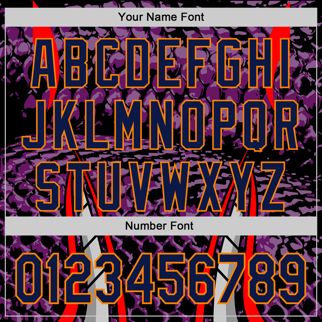 Custom Stitched Purple Navy Black Red Bay Orange-White 3D Pattern Design Snake Skin Print Sportswear Pullover Sweatshirt Hoodie