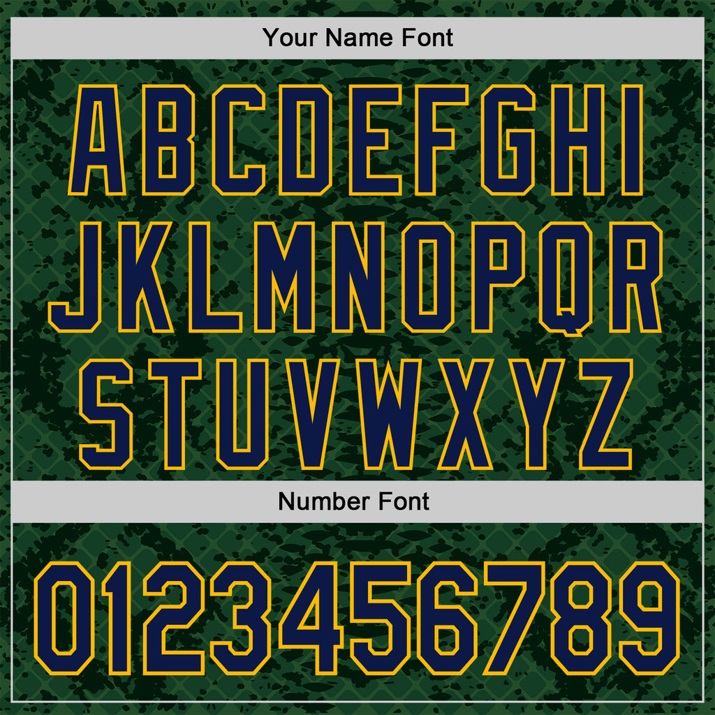 Custom Stitched Green Navy Black-Gold 3D Pattern Design Snake Skin Print Sportswear Pullover Sweatshirt Hoodie