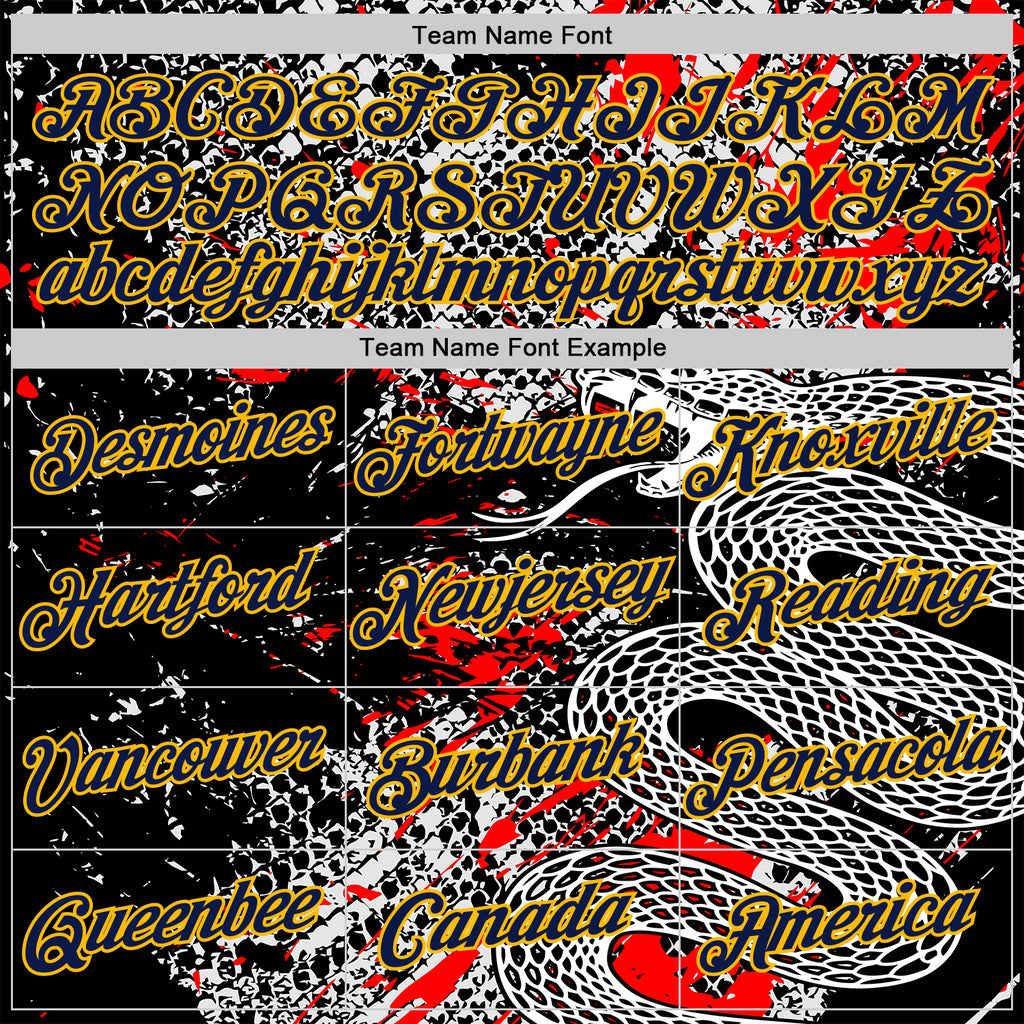 Custom Stitched White Navy Black Red-Gold 3D Pattern Design Snake Skin Print Sportswear Pullover Sweatshirt Hoodie