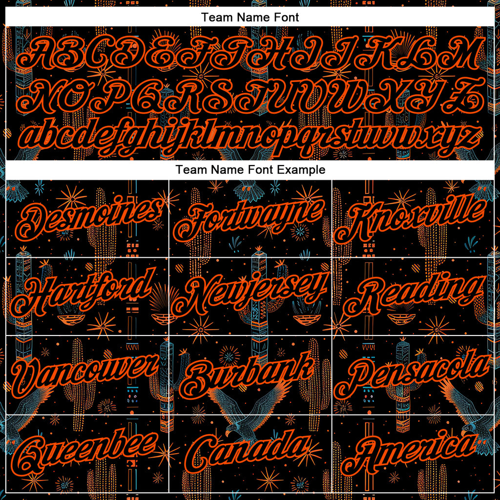 Custom Black Orange 3D Pattern Design Western Cowboy Tribal Ethnic Sports Pullover Sweatshirt Hoodie