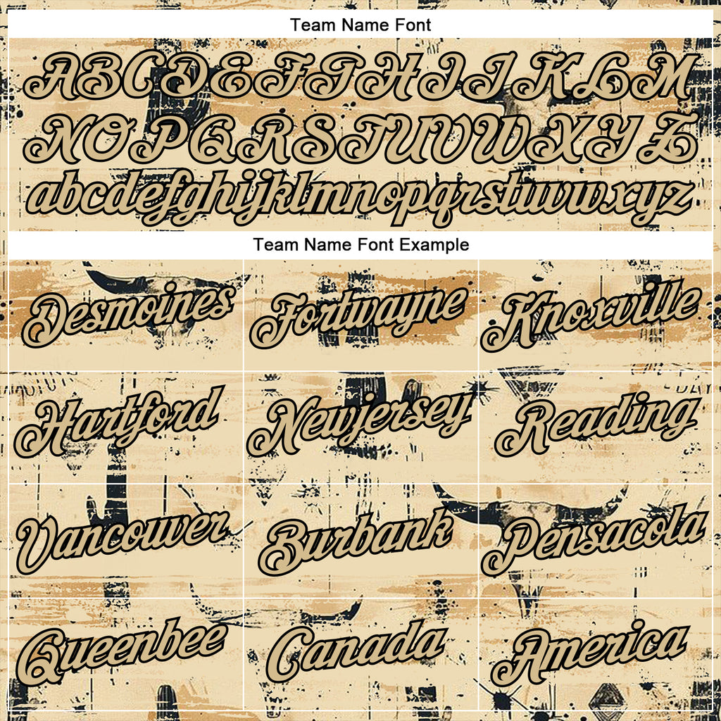 Custom Cream Vegas Gold-Black 3D Pattern Design Western Cowboy Tribal Ethnic Sports Pullover Sweatshirt Hoodie