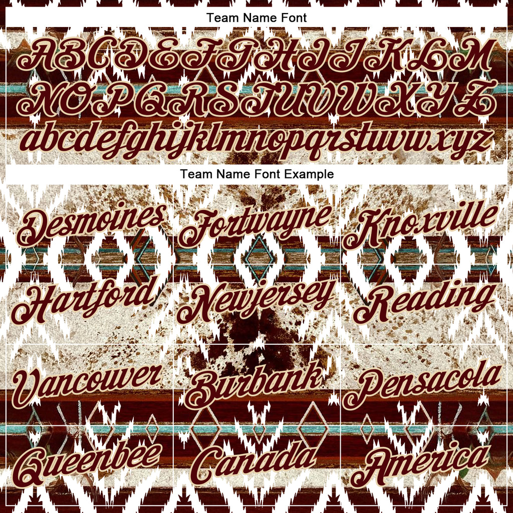 Custom Crimson City Cream 3D Pattern Design Western Cowboy Tribal Ethnic Sports Pullover Sweatshirt Hoodie