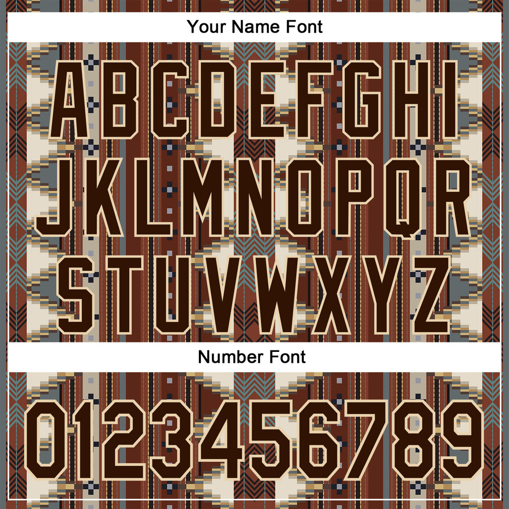 Custom Brown City Cream-Black 3D Pattern Design Western Cowboy Tribal Ethnic Sports Pullover Sweatshirt Hoodie