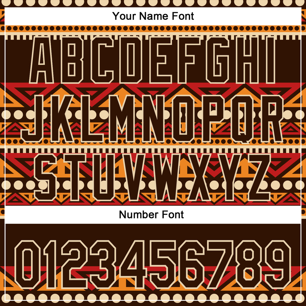 Custom Brown City Cream 3D Pattern Design Western Cowboy Tribal Ethnic Sports Pullover Sweatshirt Hoodie