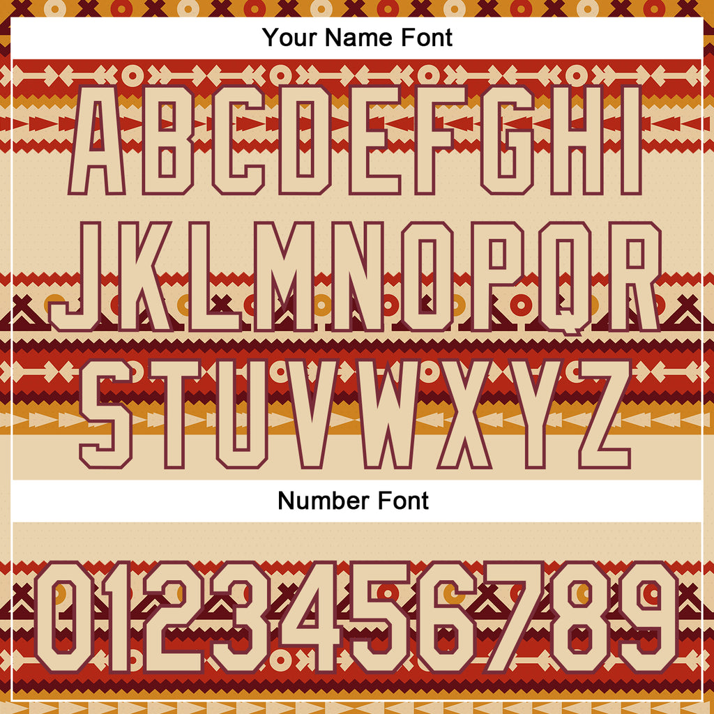 Custom City Cream Burgundy 3D Pattern Design Western Cowboy Tribal Ethnic Sports Pullover Sweatshirt Hoodie