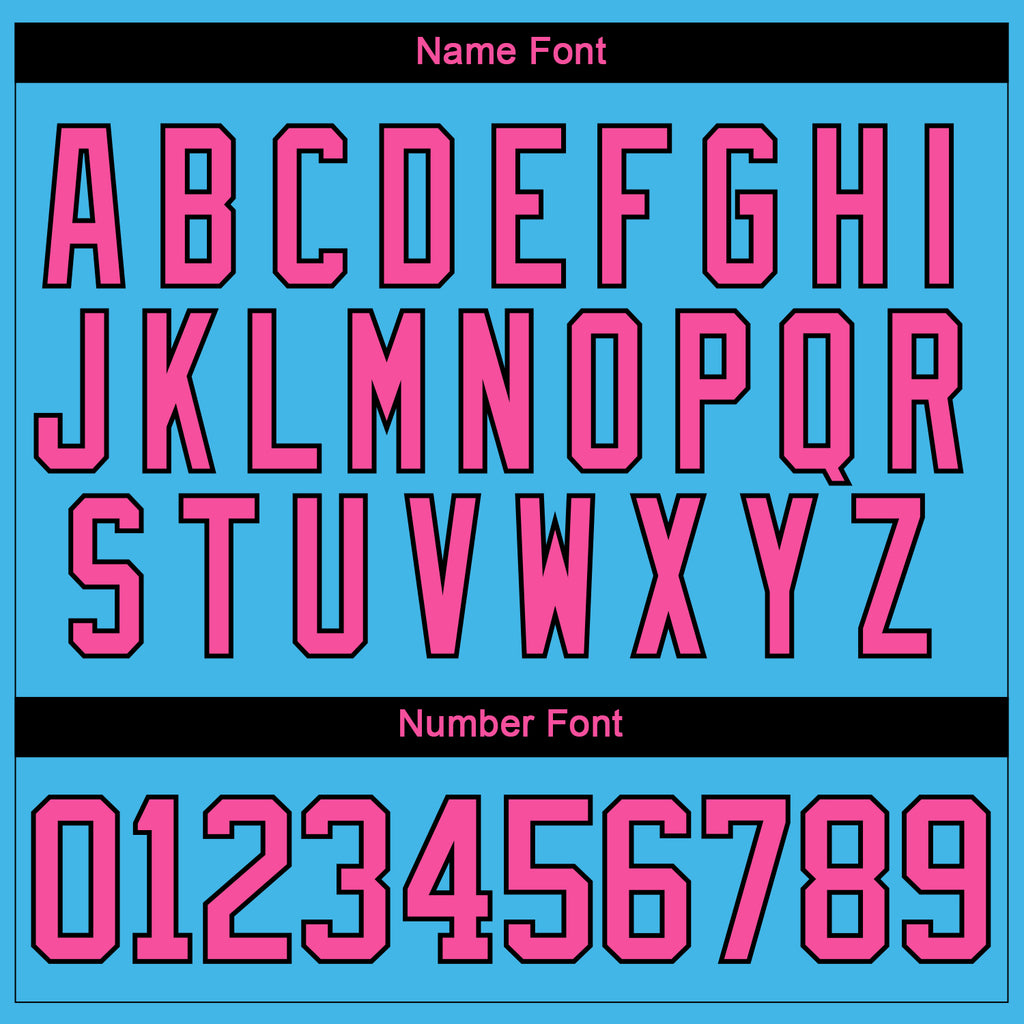 Custom Sky Blue Pink Black-White 3D Splash Hockey Lace Neck Jersey