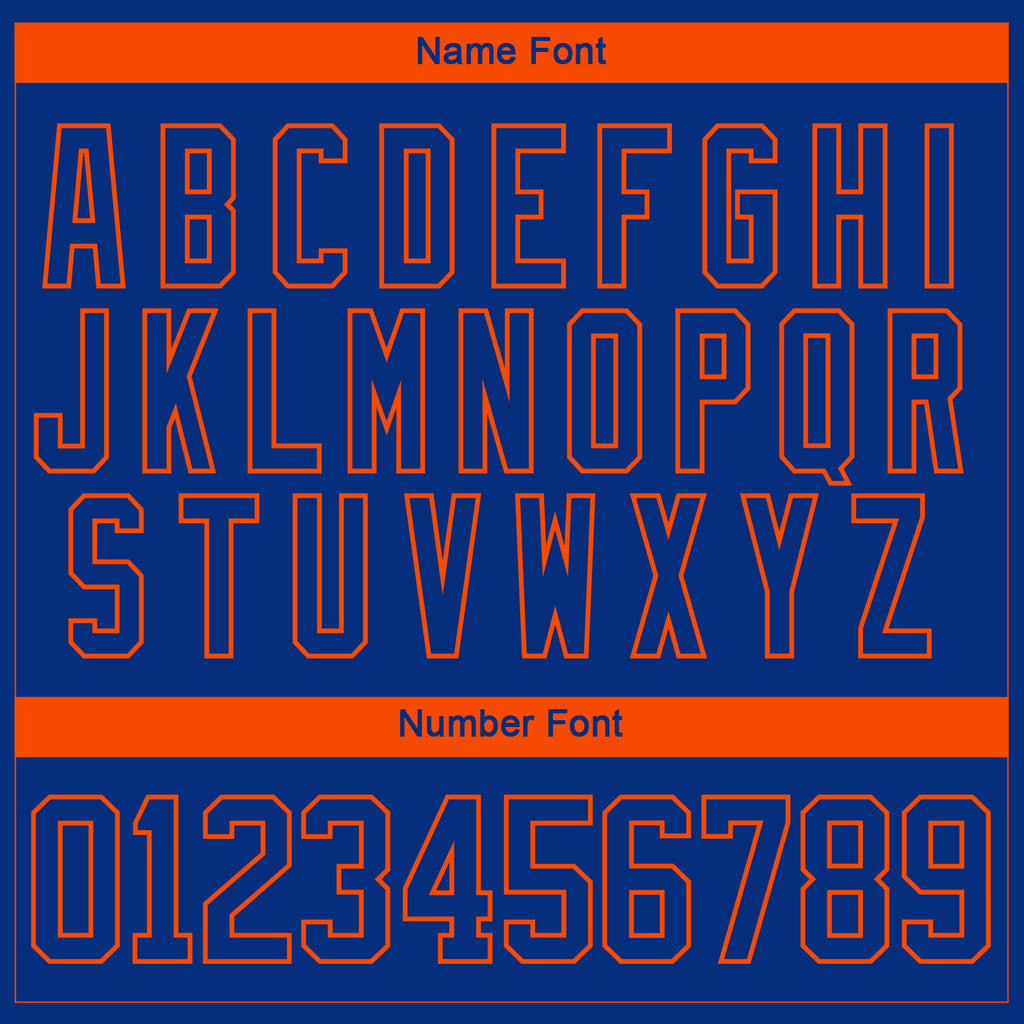 Custom Royal Orange-White 3D Splash Hockey Lace Neck Jersey
